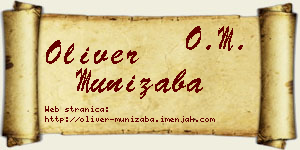 Oliver Munižaba vizit kartica